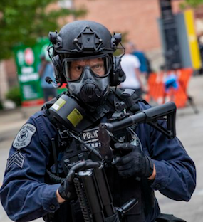 Police in riot gear 