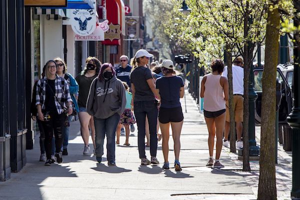 Pedestrians in downtown Traverse City