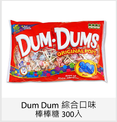 Dum Dum 綜合口味棒棒糖 300入 / 1.45公斤