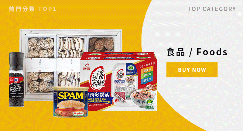 熱門分類 TOP3 Top Category 食品