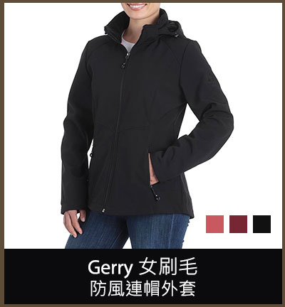 Gerry 女刷毛防風連帽外套