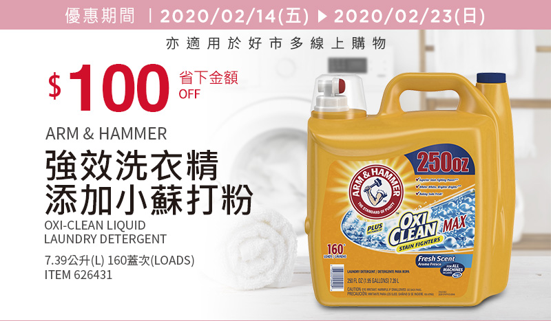 ARM & HAMMER 強效洗衣精添加小蘇打粉