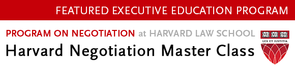 Harvard Negotiation Master Class