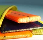 Coated sling webbing belts
