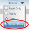 Exporting data