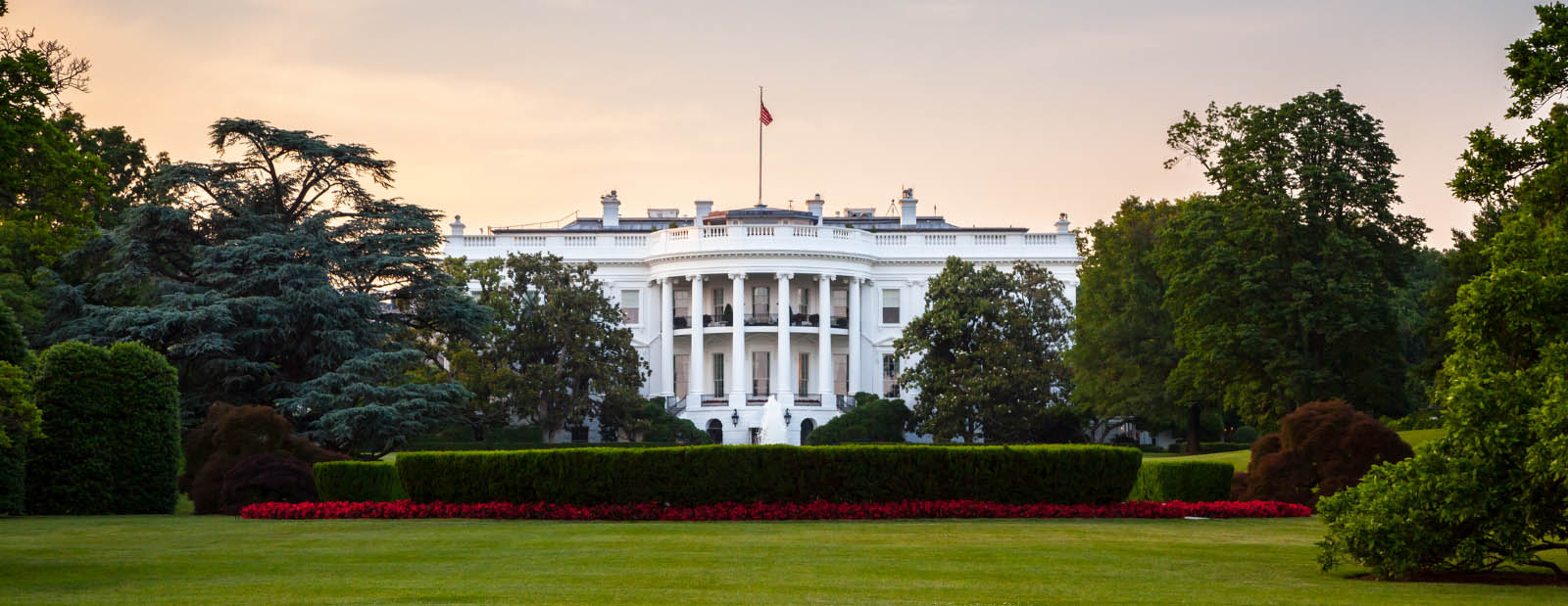 White House at sunset