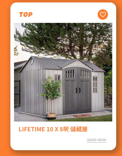 LIFETIME 10 X 8呎 儲藏屋