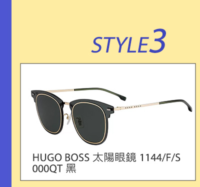 HUGO BOSS 太陽眼鏡 1144/F/S 000QT 黑