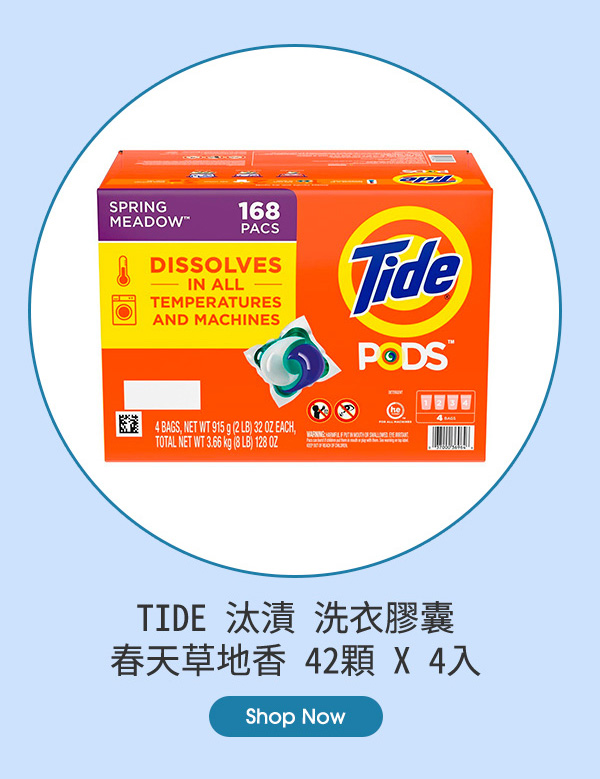 TIDE 汰漬 洗衣膠囊 春天草地香 42顆 X 4入