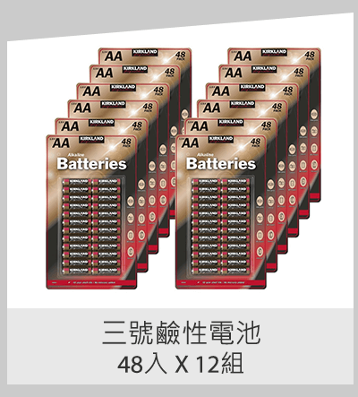 三號鹼性電池 48入 x 12組