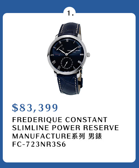 FREDERIQUE CONSTANT SLIMLINE POWER RESERVE MANUFACTURE系列 男錶 FC-723NR3S6