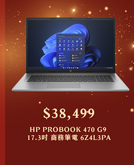 HP PROBOOK 470 G9 17.3吋 商務筆電 6Z4L3PA