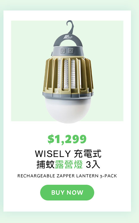 WISELY 充電式捕蚊露營燈 3入